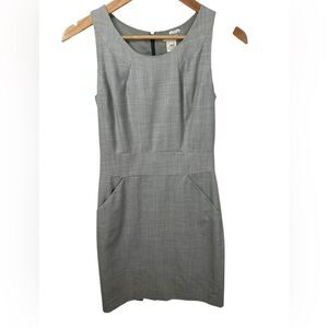 J. Crew Gray Sleeveless Sheath Dress